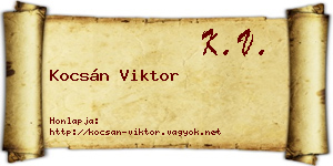 Kocsán Viktor névjegykártya