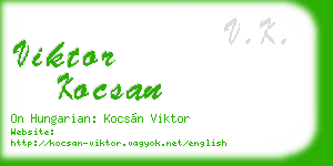 viktor kocsan business card